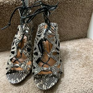 Dolce Vita black white high heel sandals size 8